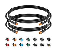 baluoqi Verlängerungskabel 3Pin wasserdichter Stecker für elektrisches Fahrrad Licht/Gas/Ebrake/Ebike Teil Verlängerungskabel (3pin, 50cm 2 Sälen)