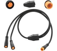 baluoqi Y-Split Rallonge 3 broches 1T2 avec connecteur étanche pour lumière Ebike, capteur de transmission et frein dans le kit de conversion Ebike (2 pièces, 7" de longueur)