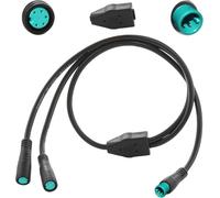 baluoqi Y-Split Rallonge 5 broches 1T2 avec connecteur étanche pour lumière Ebike, capteur de transmission et frein dans le kit de conversion Ebike (2 pièces, 7" de longueur)