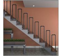 Balustrade d'escalier flottante en forme de U pour toits de jardin (noir 65 cm x 20 cm) et solution de sécurité élégante