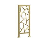 Balustrade en fer pour décoration de grenier, balcon, terrasse - 5 styles métalliques pour intérieur/extérieur - Design doré élégant - Parfait pour la maison et le jardin