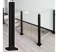 Balustrade en verre Kit de poste de balustrade en verre lourd, poteau de balustrade en verre en acier inoxydable pour balcon/escaliers de couloir,EndPost-90cm/35.4in