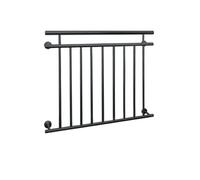 Balustrade Française 90x128 cm, 9 Barreaux de Remplissage, Anthracite Mat et