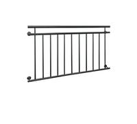 Balustrade Française 90x156 cm, 11 Barreaux de Remplissage, Anthracite Mat et