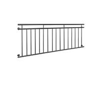 Balustrade Française 90x225 cm, 16 Barreaux de Remplissage, Anthracite Mat et
