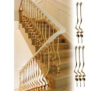 Balustre décoratif en métal for escalier de palier avec fixation montage, rampe d'escalier intérieure for hôtel/couloir/terrasse(5 PCS)