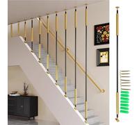 Balustre d'escalier industriel avec base en métal et vis - Garde-corps de sécurité antidérapante et barre d'appui pour la maison et l'intérieur - Rampe droite de 55 cm - 1 pièce