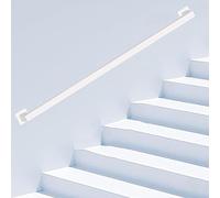 Balustre d'escalier industriel mural de 400 cm en tuyau galvanisé pour escaliers intérieurs, barre de support murale blanche, système de sécurité il