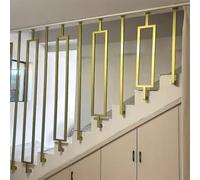 Balustre d'escalier moderne en forme de L monté au plafond - Support de sécurité en tube carré - Balustre en fer pour intérieur et extérieur - Design durable et élégant