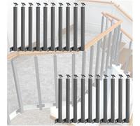 Balustres carrés en métal pour escaliers, terrasses et porches - Kit complet avec vis incluses (85,1 cm de long, 1 pièce)