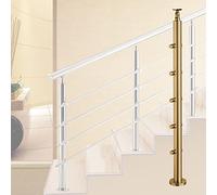 Balustres De Garde-Corps Ronds En Acier Inoxydable Durable Avec Connecteur Flexible Pour Escalier De Patio Ou De Grenier, Avec Câbles Et Barreaux. Convient Pour Maisons, Villas, Hôtels, Lofts, Porche