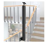 Balustres de pont réglables SS for marches et mains courantes extérieures-hauteur 30-130 cm, dispositif moderne(Black,120cm/47.2in)