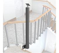 Balustres de rampe d'escalier d'intérieur - Broches latérales en métal pour escalier, terrasse, porche - Poteau de balustre carré avec kit de vis