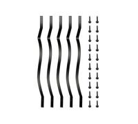 VEVOR Balustres de terrasse en métal, 82 x 2,5 cm, balustre d'escalier en fer lot de 51, avec vis, pour terrasse en bois et composite, balustre garde corps élégant pour escalier extérieur, porche