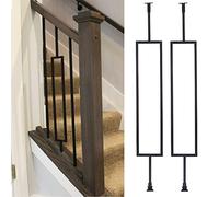 Balustres de terrasse pour escaliers, Broches de garde-corps en métal noir 100-150cm paquet 1 2 5 10 pièces(2pack,Black Post 150cm/59in)