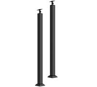 Balustres de terrasse pour escaliers, Poteaux de rampe d'escalier en métal paquets 2 à 10 for une utilisation intérieure et extérieure, hauteurs 70 151 cm(2pc,H 133cm/52.4in)