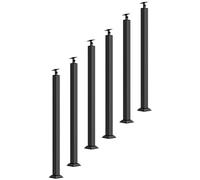 Balustres de terrasse pour escaliers, Poteaux de rampe d'escalier en métal paquets 2 à 10 for une utilisation intérieure et extérieure, hauteurs 70 151 cm(6pc,H 121cm/47.6in)