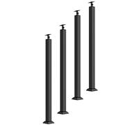 Balustres de terrasse pour escaliers, Poteaux de rampe d'escalier en métal paquets 2 à 10 for une utilisation intérieure et extérieure, hauteurs 70 151 cm(4pc,H 148cm/58.3in)
