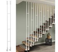 Balustres d'escalier Bas/Hauts, balustres d'escalier Modernes, colonnes de Garde-Corps pour escaliers intérieurs de Villas/hôtels/Maisons, escaliers en Pente, Noir/Or/Blanc, Forme en L (lot