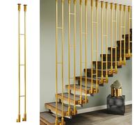 Balustres d'Escalier en Fer - Barreaux Métalliques Modernes pour Cage d'Escalier, Mezzanine et Colonnes de Rénovation Intérieure(Gold,45cm)