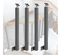 Balustres d'escalier en métal - Broches carrées latérales avec kit de vis pour terrasse et porche, durables et faciles à installer, parfaits pour les projets d'amélioration de la maison