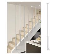 Balustres d'escalier modernes en fer forgé robuste pour hôtels, lofts, villas, bureaux - Colonnes de garde-corps d'escalier blanches de 203,2 cm