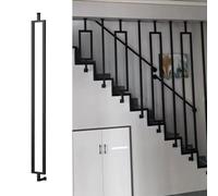 Balustres d'escalier pour escaliers de niveau et de pente, broches d'escalier personnalisables en fer noir/blanc/doré, poteau de balustrade en métal pour éviter les chutes (doré (1 pièce)