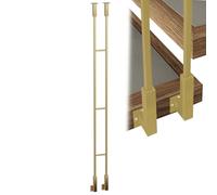 Balustres d'escalier pour escaliers en Pente, kit de Barres d'escalier à Fixation latérale/Balustres en métal Noir, Or et Blanc pour escaliers d'hôtels, Villas et Maisons, prévention des c