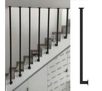 Balustres d'escalier pour escaliers Plats et en Pente, barreaux Personnalisables avec vis, balustres universels en métal Noir pour prévenir Les Chutes (Style A (1 pièce), 35 cm / 13,8 po / 1
