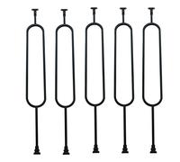 balustres d'escalier, Rambarde d'escalier ovale creuse avec kit de vis, main courante carrée résistante aux intempéries, balustres verticaux à fixation au sol(5 Pack,H 75cm/30 in)