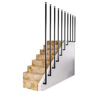 Balustres en fer forgé, rampes d'escalier en métal, garde-corps suspendu au plafond, rampe d'escalier intérieure ou extérieure, garde-corps de terrasse et de terrasse, séparateur de pièce noir(Style 2
