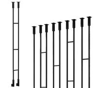 Balustres en Forme de L, Hauteur 40-240 cm, pour balustrades intérieures d'hôtels, d'escaliers de combles, de colonnes, de Garde-Corps, Couleur Or, Noir et Blanc, avec Tube carré et Support