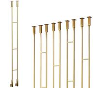 Balustres en Forme de L, Hauteur 40-240 cm, pour balustrades intérieures d'hôtels, d'escaliers de combles, de colonnes, de Garde-Corps, Couleur Or, Noir et Blanc, avec Tube carré et Support