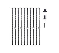 Balustres En Métal Pour Escalier 112,2cm Lot De 10 Avec Chaussures Vis Durable