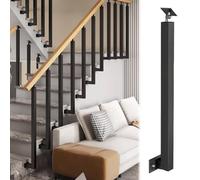 Balustres Poteau de fuseau Kits de broches de rampe d'escalier d'intérieur en métal noir, balustres carrés montés sur le côté pour l'intérieur de l'escalier, 65 75 85 95 105 115 120 Cm de haut ( Color