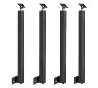 Balustres Poteau de fuseau Poteaux de garde-corps latéraux en métal, 60/70/80/90/100/110/120 cm, 4 pièces, réglables à 270°, for intérieur et extérieur, for terrasse et balcon(120cm(47.2in) Tall)