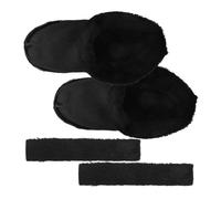 Baluue 1 Ensemble Semelles Intérieures Doublées Peluche pour Sabots Inserts Amovibles et Lavables pour Hiver Doublures Chaudes et Confortables pour Chaussures Set de Noir