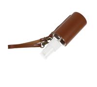 Baluue 1 Jeu porte-clés bouteille rechargeable conteneur de à main porte-main bouteille reutilisable menagere bouteilles en cuir pu récipient de stockage de lotion faux cuir Brown