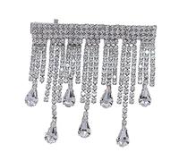 Baluue 1 Pc Clip Bec De Canard Frange Barrettes Pour Femmes Pince à Cheveux En Diamant Strass Pinces à Cheveux Pour Femmes Agrafe Goth Pinces à Cheveux Femmes Épingle or Bijoux Silver