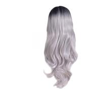 Baluue 1 Pièce Perruque Femme Soie Dégradée Bouclés Fibre Chimique Résistante à Température pour Fêtes et Usage