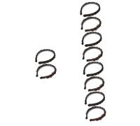 Baluue 10 Pièces Bandeau à Chevrons Décor Marron Queue De Cheval Tresse Bandeaux De Cheveux Noirs Frontale Noire Bandeaux Pour Femmes Postiche Fille Fil Haute Température