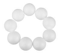 Baluue 10 Pièces Boules de Polystyrène Blanches 4cm pour Loisirs Créatifs, Décoration de Noël, Sphères Solides en Mousse Solide pour Arbre et Fête