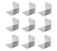 Baluue 10 pièces Équerres Angle Métal Fixation Robuste pour Meubles Supports Étagères et Renforts Angle pour Armoires Bois Installation Facile