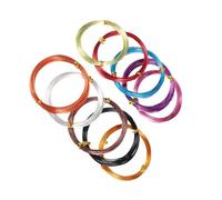 Baluue 10 Pièces Fil D'aluminium Coloré 1mm X 5m Flexible pour Bricolage et Création de Bijoux, Matériau Aluminium, pour Bracelets, Colliers et Art du Bonsaï