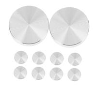 Baluue 10 pièces Kit Disque Aluminium Rond Support Plateau Verre pour Meubles Tables et Vitrines