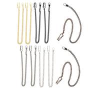 Baluue 10 Pièces Lot de 10 Chaînes de Montre de Poche Vintage en Alliage 37,5 CM, Couleurs Assorties, Chaînes Rétro pour Gilet et Paquet à Main, Accessoires de Montre Classiques