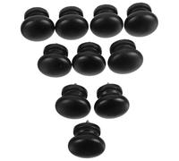 Baluue 10 pièces Lot de Boutons de Tiroir Bois Massif Forme Ronde Ergonomique Poignées Auto-taraudeuses pour Commodes Armoires et Cuisines Finition Naturelle Résistante et Confortable