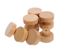 Baluue 10 pièces Lot de Boutons Meubles Bois Massif Ronds Poignées Ergonomiques pour Tiroirs Armoires Commodes Poignées Sûres et Confortables pour Cuisine Chambre Garçon Fille et