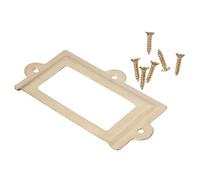 Baluue 10 pièces Lot de Cadres Métalliques Dorés pour Étiquettes de Porte-étiquettes Vintage pour Pharmacie Commode et Boîte à Médicaments Support Pratique pour Cartes de Nom