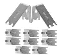 Baluue 10 pièces Lot de Clips Supports Acier Inoxydable pour Étagères de Réfrigérateur Installation Rapide sans Outils Stabilisation Fiable pour Rangement Flexible et Sécurisé